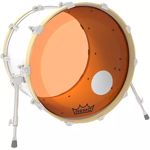 Remo Powerstroke P3 Colortone Orange Resonant Bass Drum Head With 5