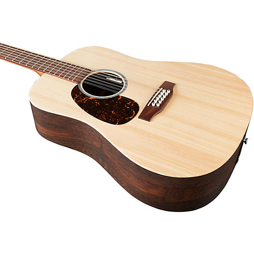 Martin DX2E 12-String X Series Rosewood Left-Handed Dreadnought Acoustic-Electric Guitar Natural