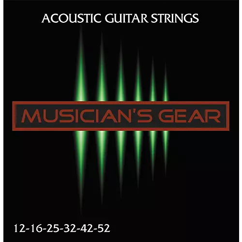 Musician's Gear 80/20 Bronze Acoustic Guitar Strings Light 5-Pack
