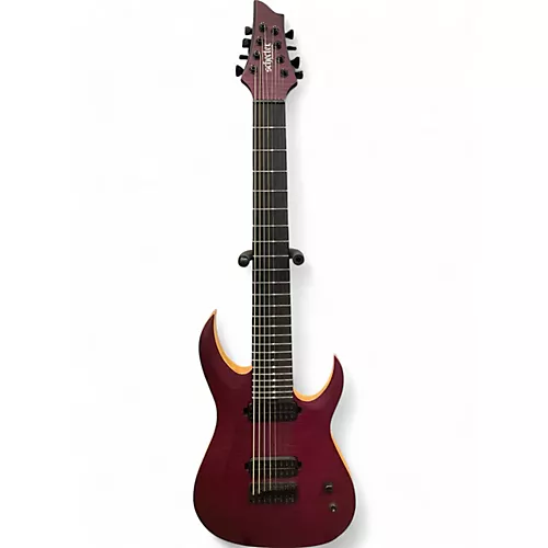 Used Schecter Guitar Research John Browne Tao-8 8 String Transparent Purple Solid Body Electric Guitar Transparent Purple