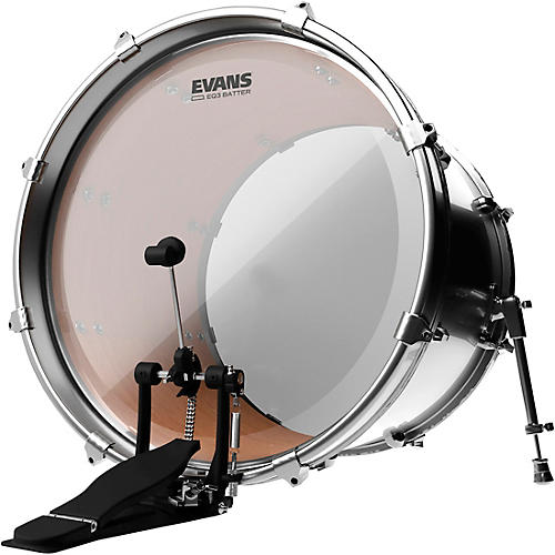 Evans EQ3 Batter Clear Bass Drum Head 20 in.