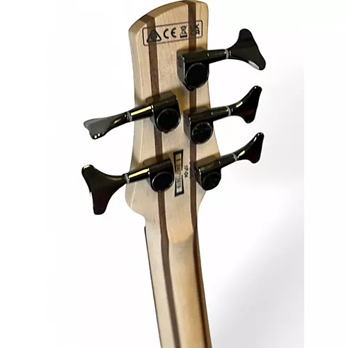 Used Ibanez SR305 5 String Black and Silver Electric Bass Guitar Black and Silver