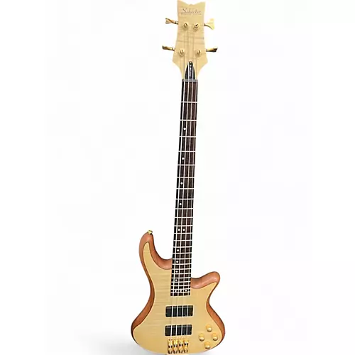 Used Schecter Guitar Research Diamond Series Custom 4 NATURAL Electric Bass Guitar NATURAL