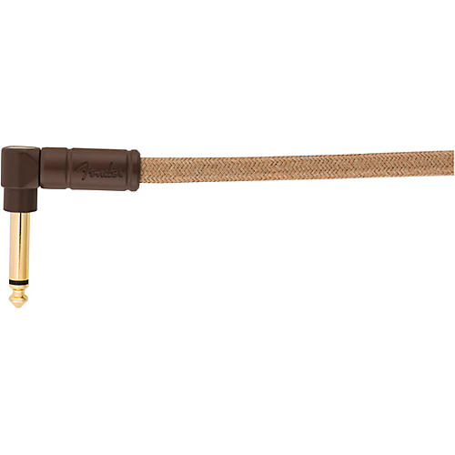Fender Festival Pure Hemp Straight to Angle Instrument Cable 18.6 ft. Natural