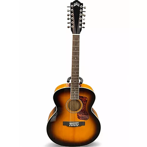 Used Guild F-25112E 2 Color Sunburst 12 String Acoustic Electric Guitar 2 Color Sunburst