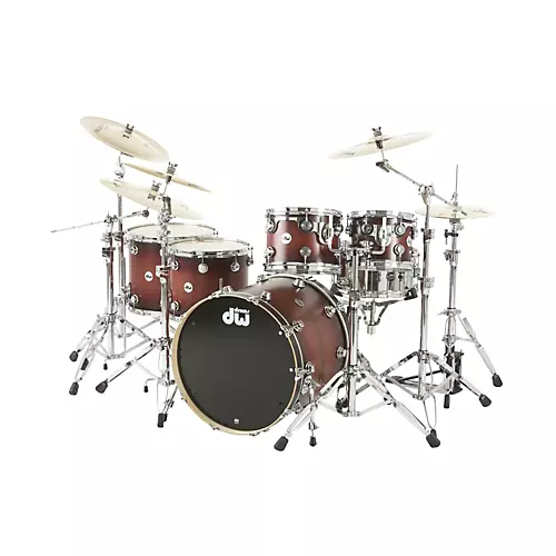 DW Collector's Series Satin Specialty 5-Piece Shell Pack Tobacco Burst Chrome Hardware