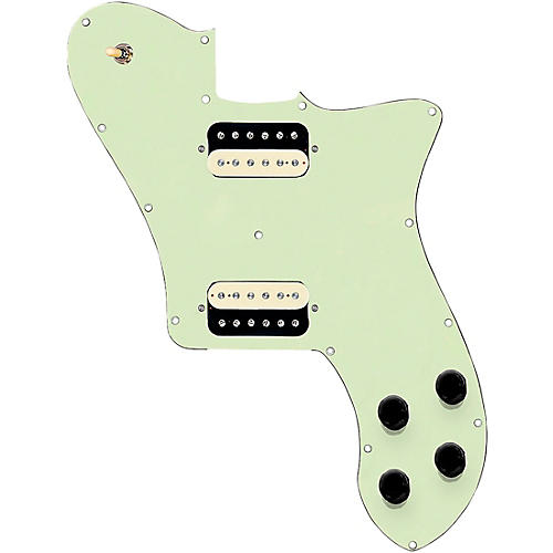 920D Custom Loaded Pickguard for '72 Deluxe Telecaster With Uncovered Roughnecks Humbuckers White
