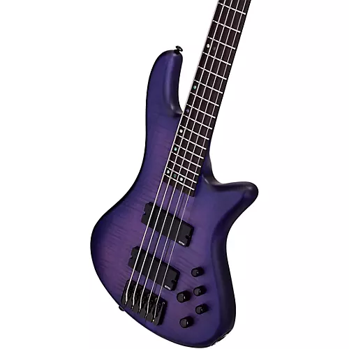 Schecter Guitar Research Limited-Edition Stiletto Studio-5 5-String Bass Transparent Purple Burst