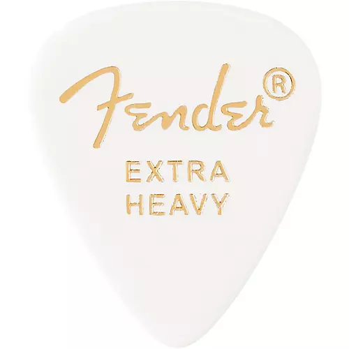 Fender 351 Standard Guitar Pick. White Extra Heavy 12 Pack