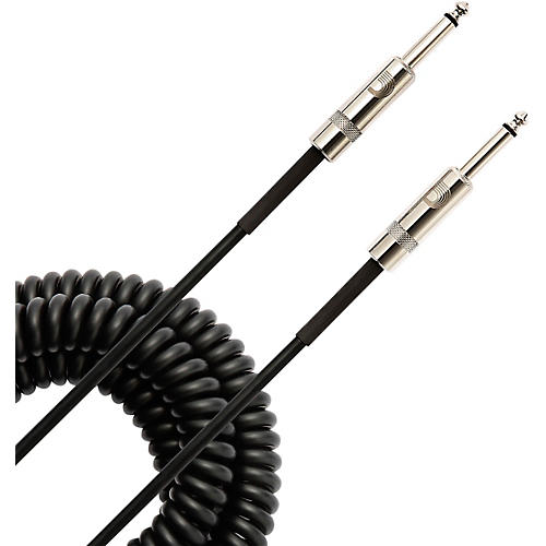 D'Addario Coiled Instrument Cable 30 ft. Black
