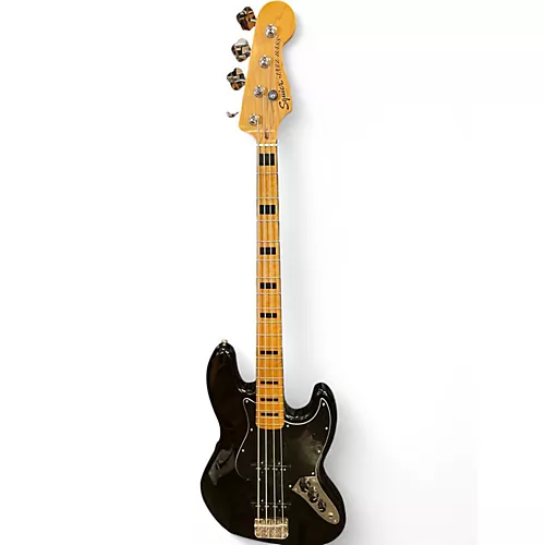 Used Squier Classic Vibe 70s Jazz Bass Black Electric Bass Guitar Black