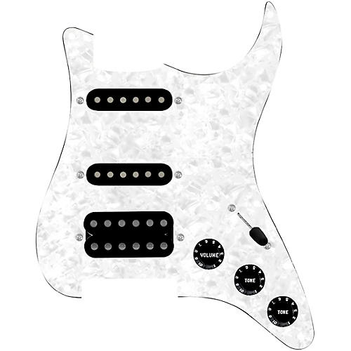 920D Custom HSS Loaded Pickguard for Strat With Uncovered Cool Kids Humbucker, Black Texas Grit Pickups & Black Knobs Black