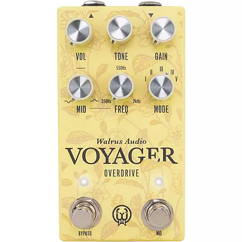 Walrus Audio Voyager Pre-Amp/Overdrive MKII Effects Pedal Floral Series 2024 Yellow