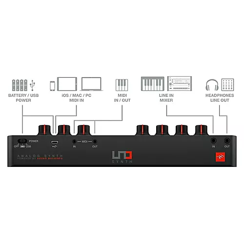 IK Multimedia UNO Synth Portable Analog Synthesizer