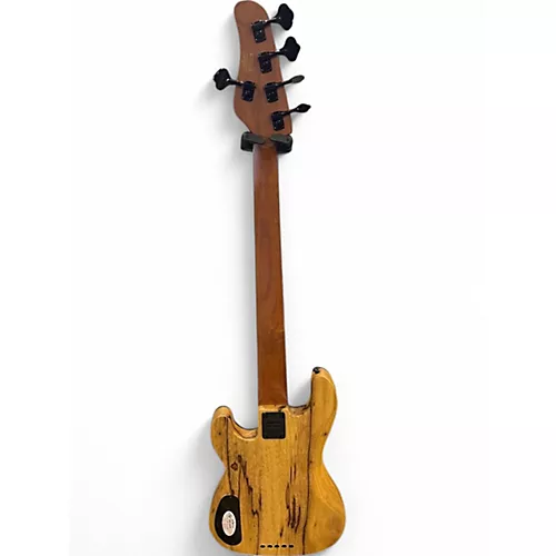 Used Schecter Guitar Research Model T 5 black limba Electric Bass Guitar black limba