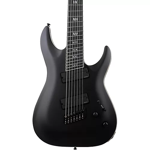 Schecter Guitar Research C-7 Multiscale SLS Elite Evil Twin Satin Black