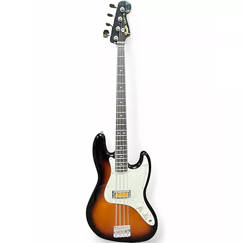 Used Fender jazz bass gold foil 2 Tone Sunburst Electric Bass Guitar 2 Tone Sunburst
