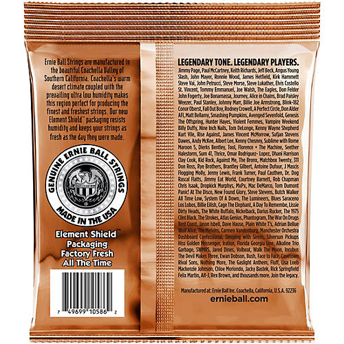 Ernie Ball 2143 Earthwood Phosphor Bronze Custom Medium Acoustic Strings 2-Pack