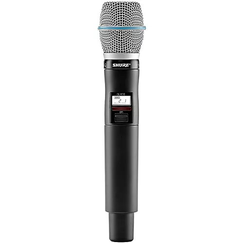 Shure QLXD2/BETA87C Wireless Handheld Microphone Transmitter With Interchangeable BETA 87C Microphone Capsule Band H50