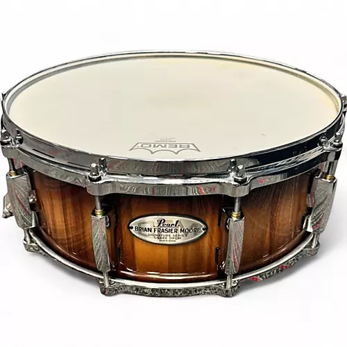 Used Pearl 5.5X14 Brian Frasier Moore Snare Drum Antique Natural Antique Natural 10