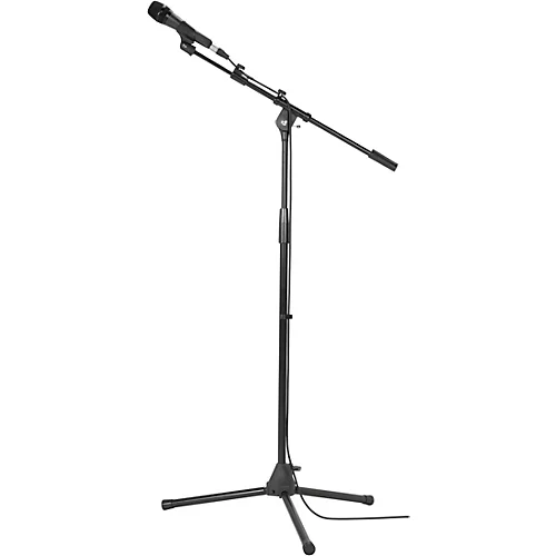 Musician's Gear Tripod Microphone Stand With Telescoping Boom Black 2-Pack