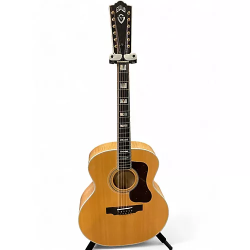 Used Guild f 512 Natural 12 String Acoustic Guitar Natural
