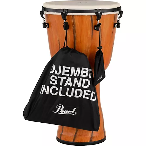 Pearl Top Tuned Djembe With PBJSTD Wood Djembe Stand 14 in. Artisan Cypress