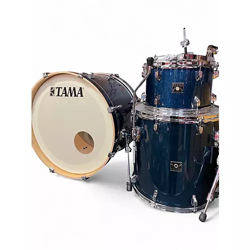 Used TAMA 3 Piece Superstar Classic Indigo Sparkle Drum Kit Indigo Sparkle