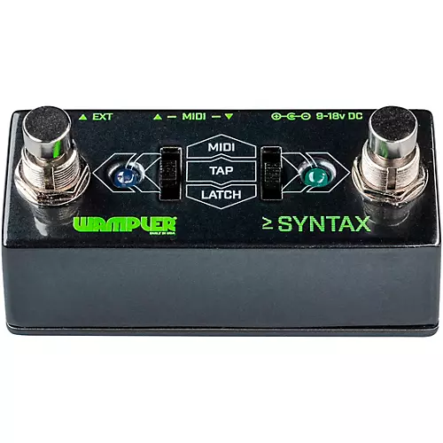 Wampler Syntax Dual Sided Midi Program and Tap-Tempo Pedal Black