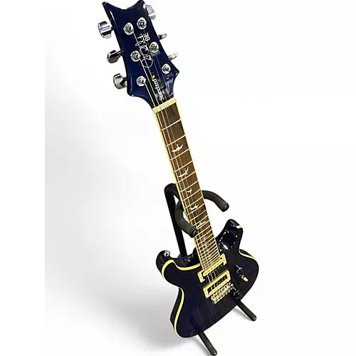 Used 2017 PRS SE Standard 24 Trans Blue Solid Body Electric Guitar Trans Blue