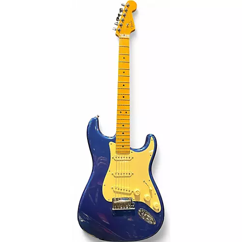 Used 2023 Fender American Ultra Stratocaster Metallic Blue Solid Body Electric Guitar Metallic Blue