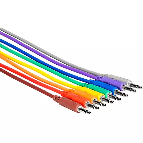 Hosa Unbalanced Patch Cables, 3.5 mm TS to TS 1 ft.