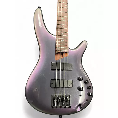 Used Ibanez SR5005E 5 String BLACK AURORA BURST Electric Bass Guitar BLACK AURORA BURST