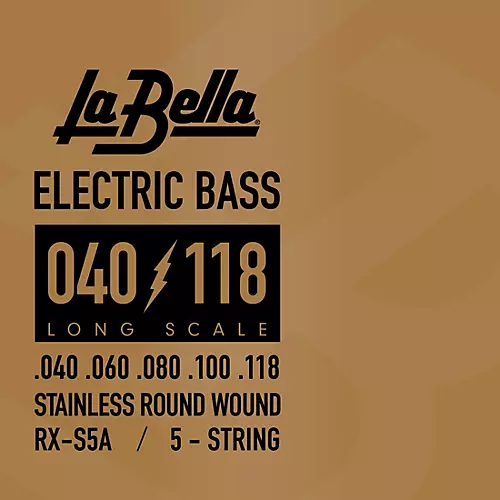 LaBella RX Series Stainless Steel 5-String Electric Bass Strings 45 - 125