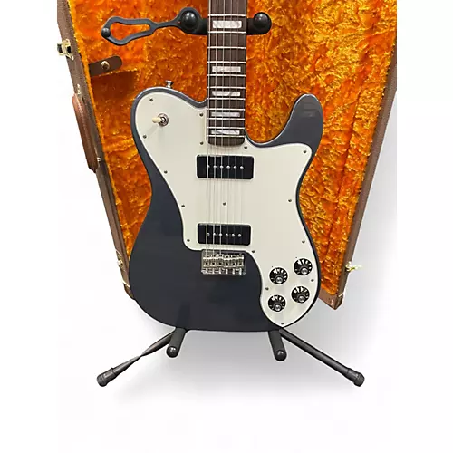 Used Fender Chris Shiflett Telecaster Deluxe Charcoal Frost Metallic Solid Body Electric Guitar Charcoal Frost Metallic