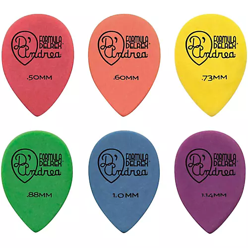 D'Andrea 358 Small Delrex Delrin Guitar Picks Teardrop - One Dozen Purple 1.14 mm