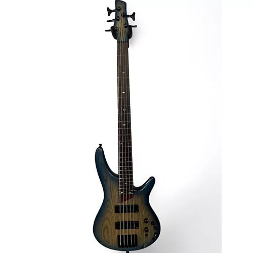Used Ibanez SR605 Cosmic Blue Starburst Electric Bass Guitar Cosmic Blue Starburst