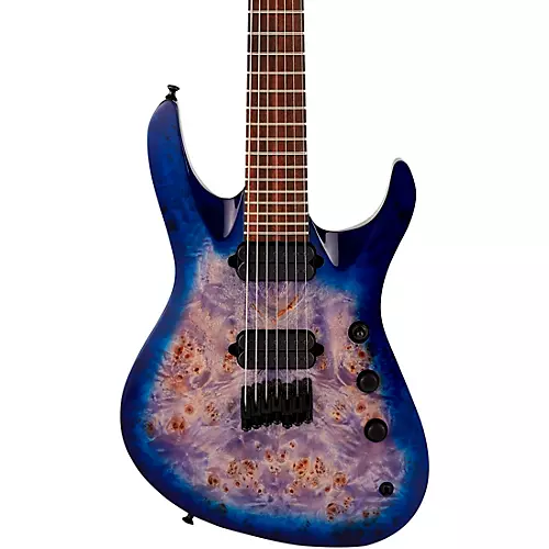 Jackson Pro Series Signature Chris Broderick Soloist HT7P 7 String Electric Guitar Transparent Blue