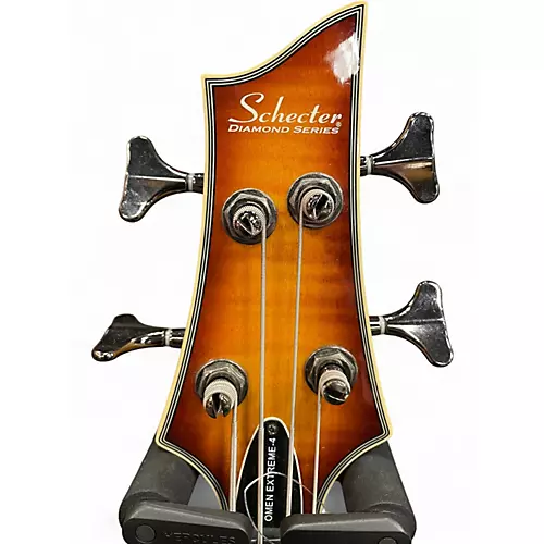 Used Schecter Guitar Research Omen Extreme 4 String Sunburst Electric Bass Guitar Sunburst