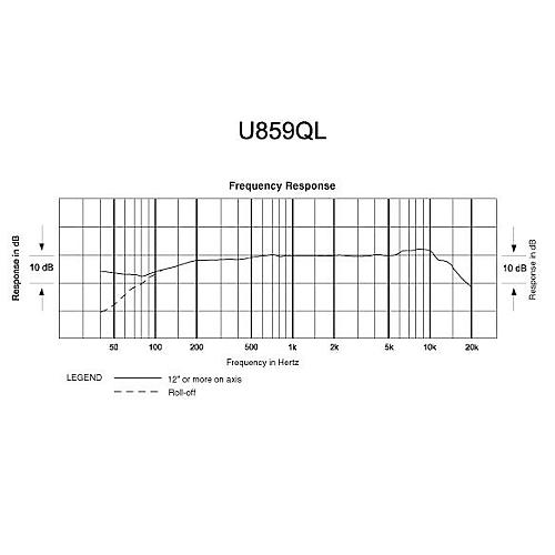 Audio-Technica U859QL Cardioid Condenser Quick-Mount Gooseneck Microphone Black 18.90 in.