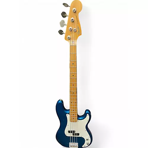 Used Fender Standard Precision Bass Metallic Aqua Marine Electric Bass Guitar Metallic Aqua Marine