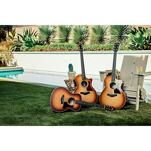 Taylor 214ce DLX Sunset Blvd Grand Auditorium Acoustic-Electric Guitar Sunset Edgeburst
