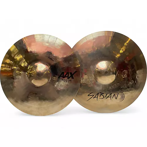 Used SABIAN AAX BRILLIANT MED PAIR Cymbal