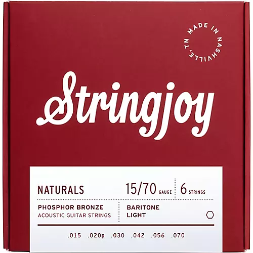 Stringjoy Naturals Phosphor Bronze Acoustic Guitar Strings 10 - 50