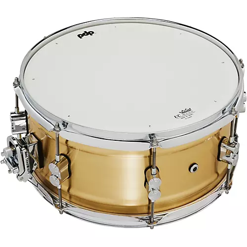 PDP by DW Concept Series 1.2 mm Natural Satin Brushed Brass Snare Drum 14 x 8 in.