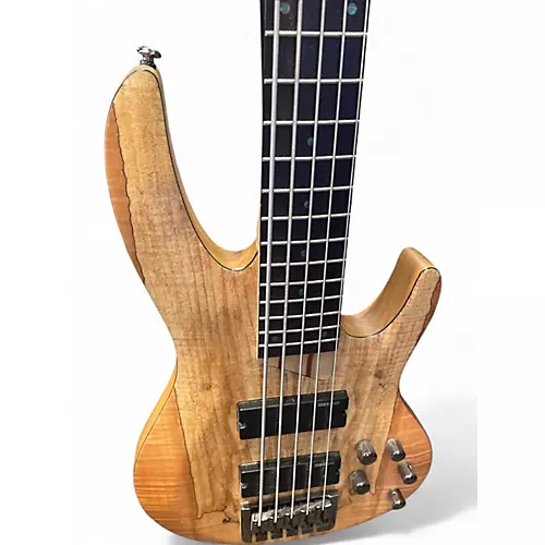 Used ESP LTD B205SM 5 String Natural Electric Bass Guitar Natural