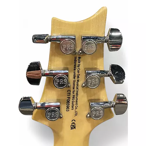 Used PRS SE Custom 24 Quilt Aqua Solid Body Electric Guitar Aqua