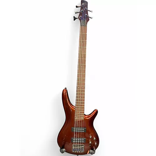 Used Ibanez SR305 5 String Bunt Blood Orange Electric Bass Guitar Bunt Blood Orange