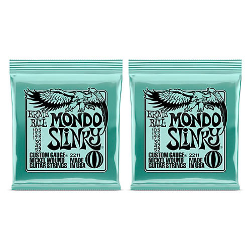 Ernie Ball 2211 Mondo Slinky Nickel Wound Electric Guitar Strings 2-Pack