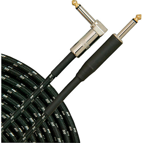 Musician's Gear Tweed Right Angle Instrument Cable Gold 20 ft.
